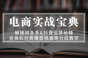 （13195期）电商实战宝典 解锁拼多多&抖音运营秘籍 含高价付费模型搭建等分段教学