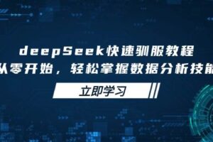 deepSeek快速驯服教程，从零开始，轻松掌握数据分析技能