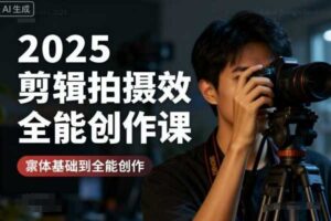 2025剪辑拍摄特效全能创作课，零基础到全能创作