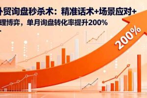 (16357期)外贸询盘秒杀术:精准话术+场景应对+心理博弈,单月询盘转化率提升200%