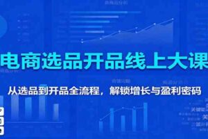 11月电商选品开品线上大课:从选品到开品全流程,解锁增长与盈利密码