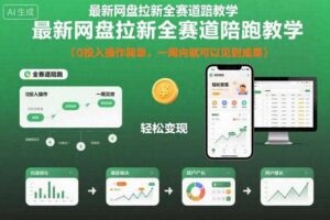 最新网盘拉新全赛道陪跑教学,0投入操作简单,一周内就可以见到成果