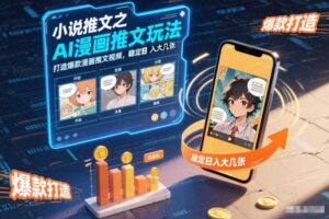 小说推文之AI漫画推文玩法,打造爆款漫画推文视频,稳定日入大几张