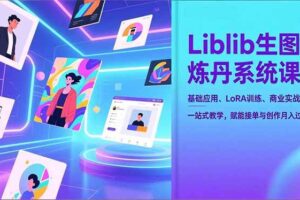 （16949期）Liblib生图炼丹系统课，基础应用、LoRA训练、商业实战，一站式教学，赋能接单与创作月入过万