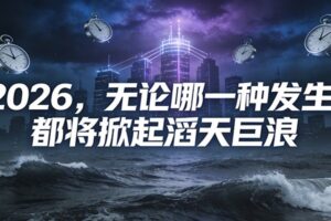 公众号付费文章:2026,无论哪一种发生,都将掀起滔天巨浪