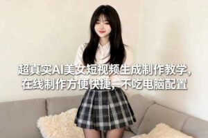 超真实AI美女短视频生成制作教学,在线制作方便快捷,不吃电脑配置,快速起号涨粉